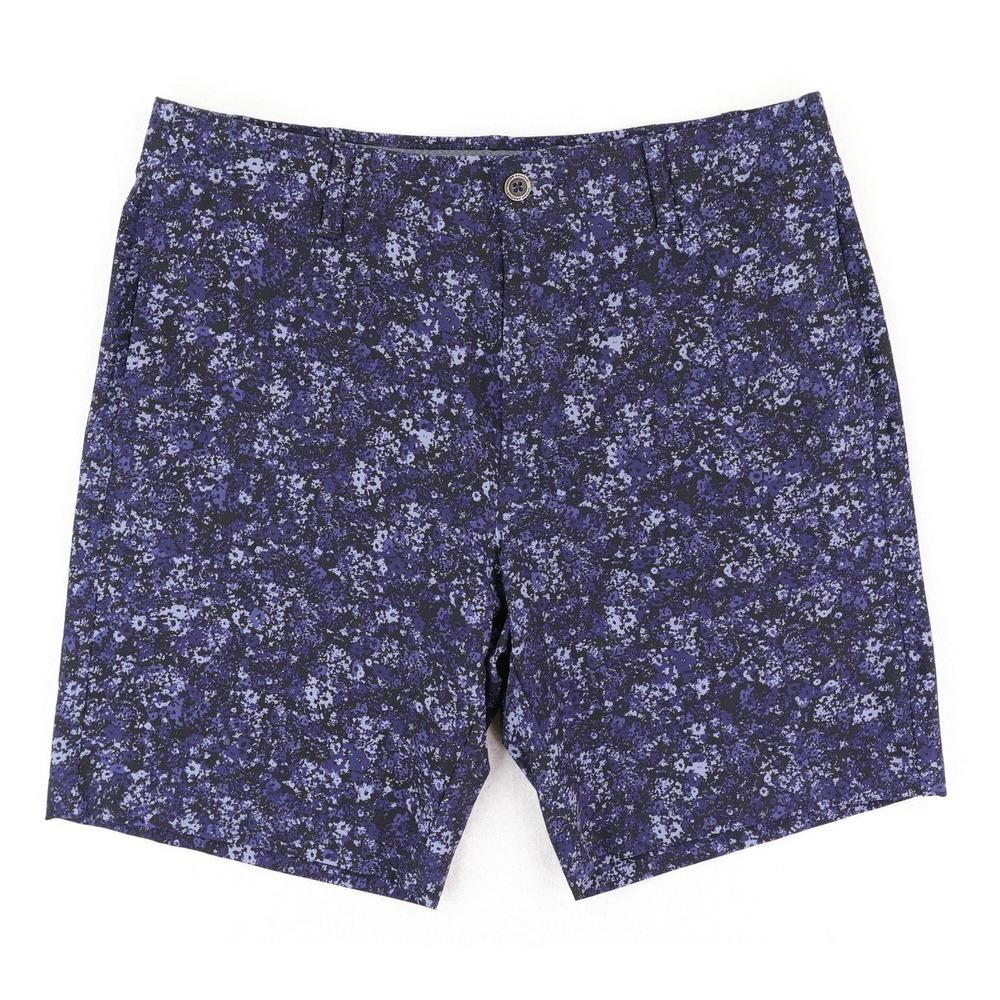 Under Armour Drive Printed Shorts Mens 34 Blue Floral 9" Golf Performance